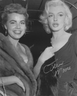 Terry Moore and Marilyn Monroe